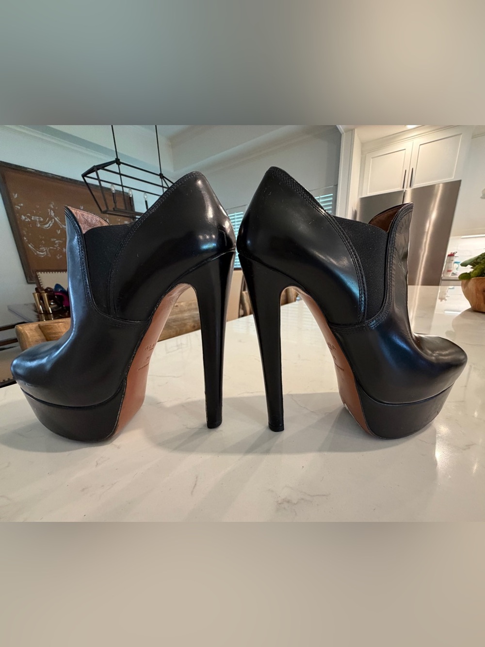 Alaia Platform Black Booties Size 35. Made in Italy.